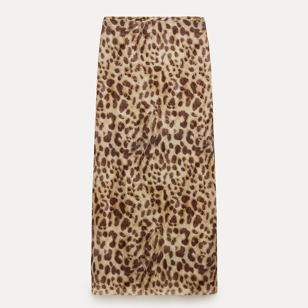Zara Leopard Maxi Skirt - Size S